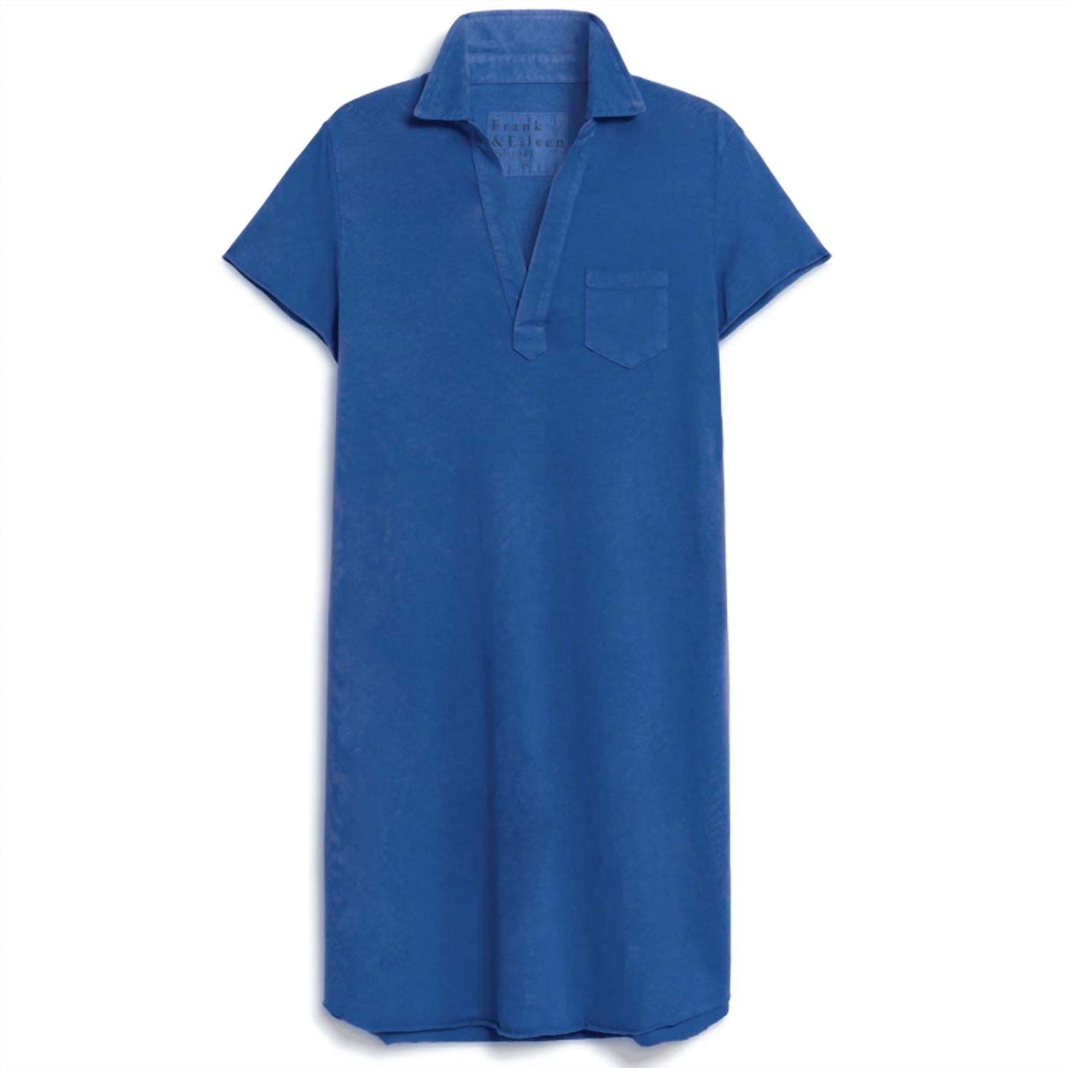 Frank & Eileen Women's Lauren Mini Dress in blue bird - women's dress - alternate view