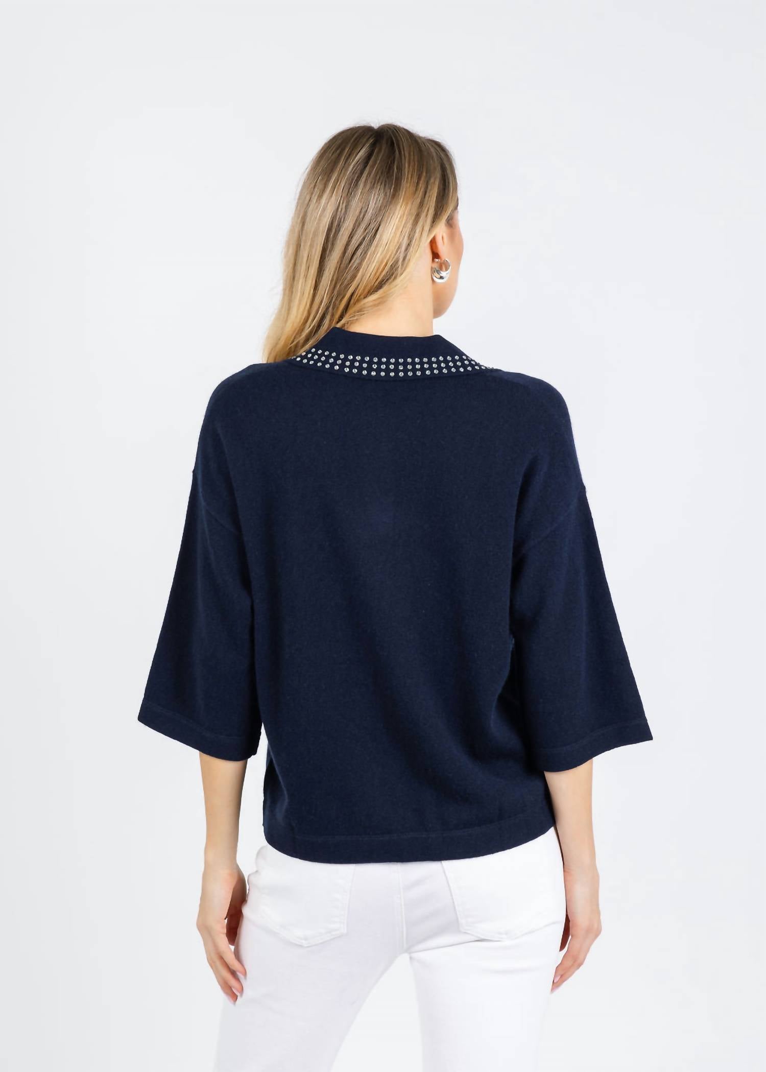 Autumn Cashmere - Boxy Cashmere Jewel Trim Sweater