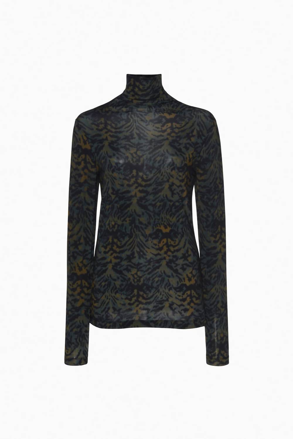 Ulla Johnson Aurelia Jersey Long Sleeve Turtleneck Top in desert jasper 1 - women's sweater - view 4
