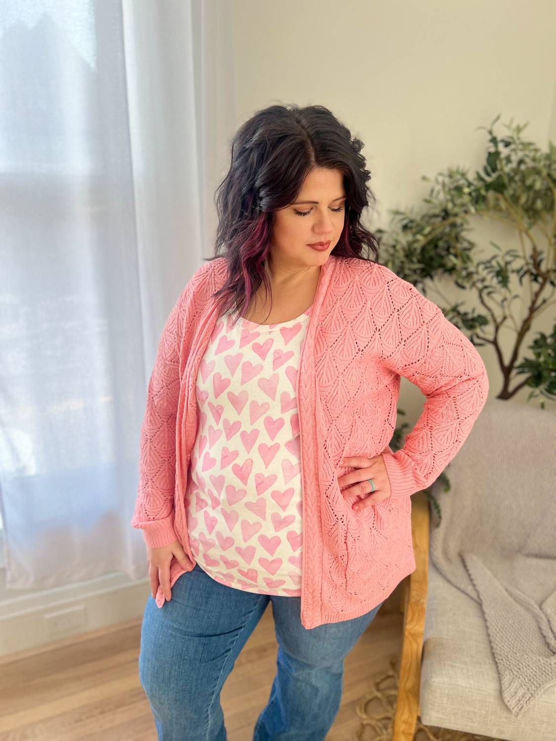 Michelle Mae - Open Knit Cardigan