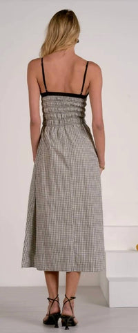 Elan - Spaghetti Strap Colorblock Maxi Dress
