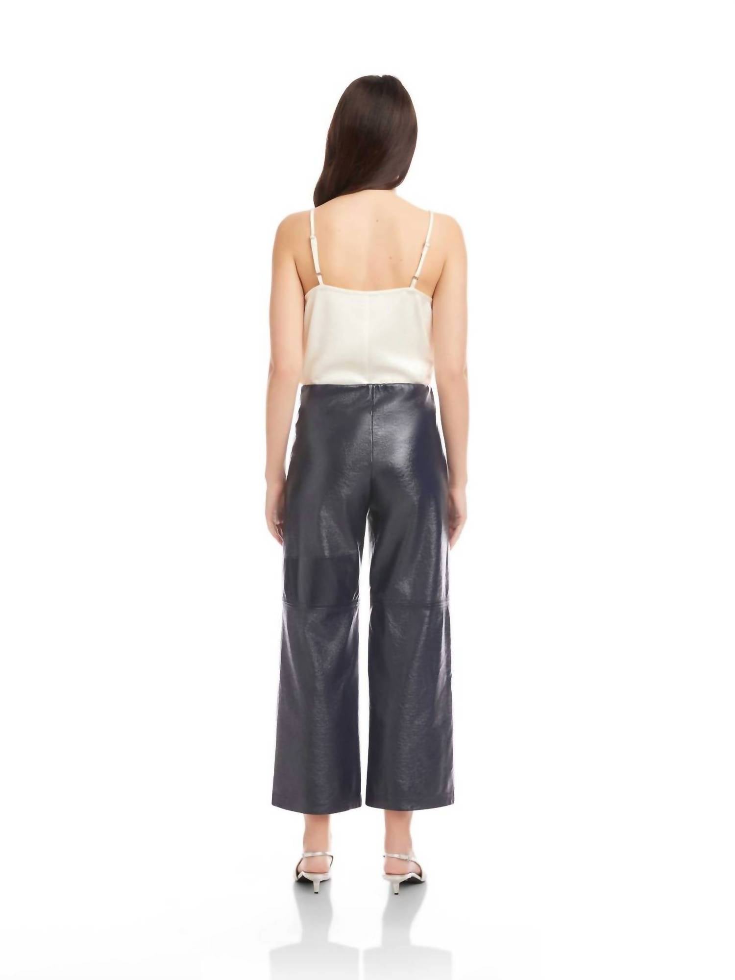 Fifteen Twenty - Faux Patent Leather Pants