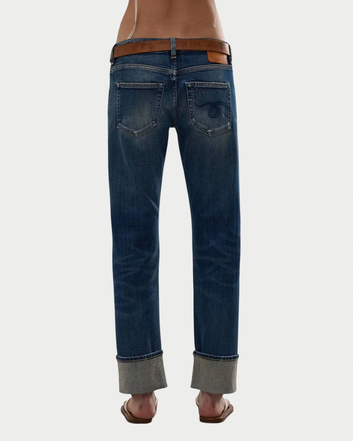 R13 - Cuffed Boy Straight Jeans
