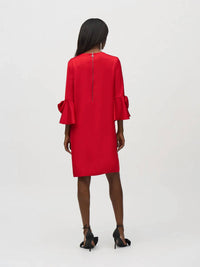 Joseph Ribkoff - Satin Ruffle Sleeve Straight Dress