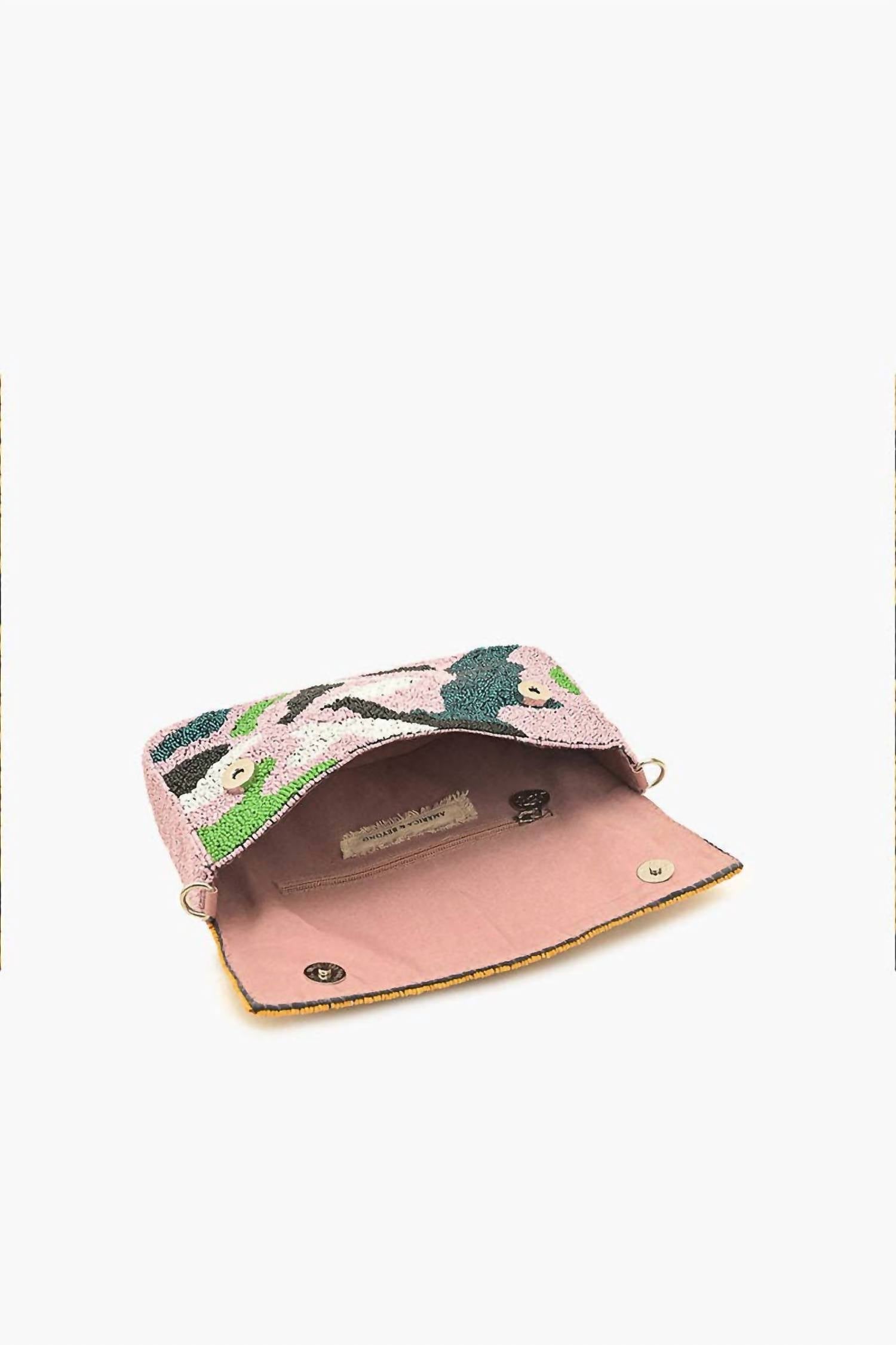 America & Beyond - Women's Mixed Animal Beaded Shoulder Bag