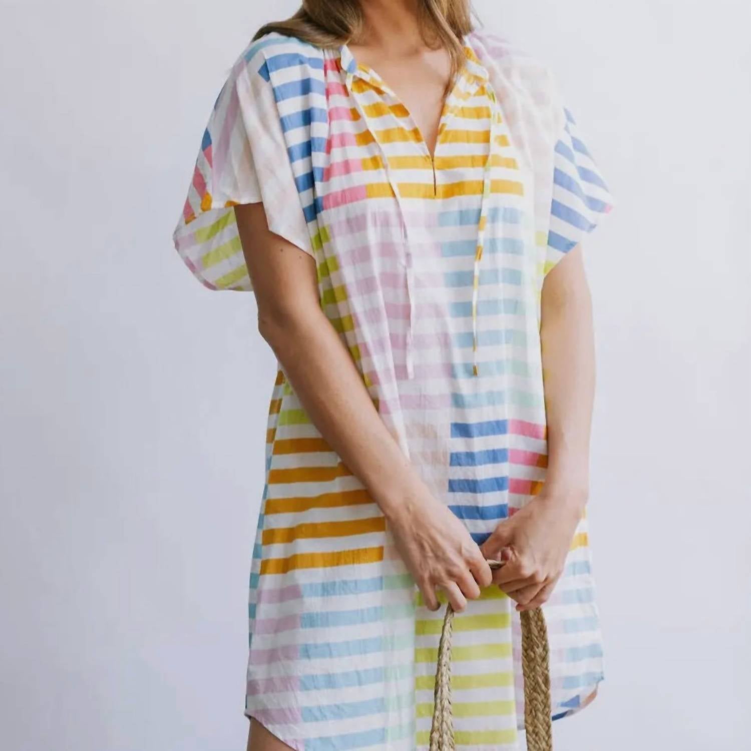 Sunshine Tienda - Colorful Stripe Cove Dress
