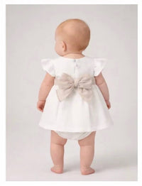 Mayoral - Linen Floral Sash Dress