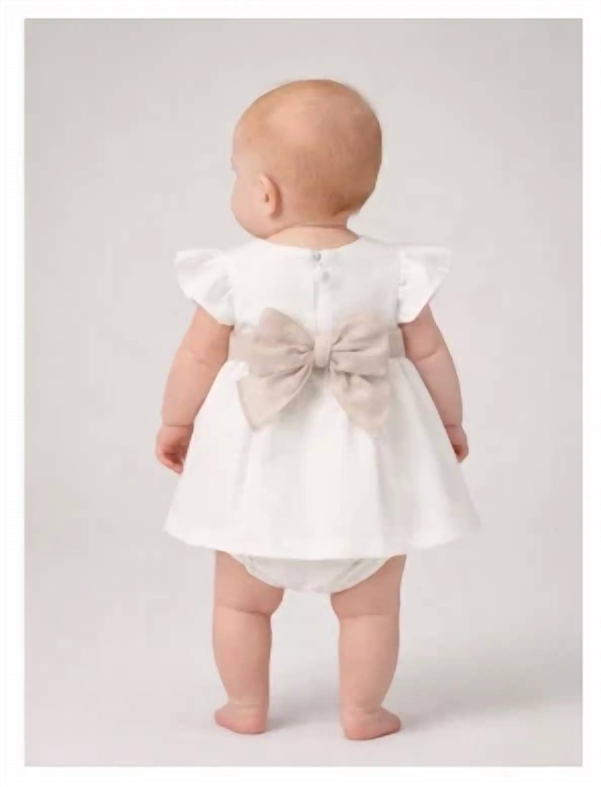 Mayoral - Linen Floral Sash Dress