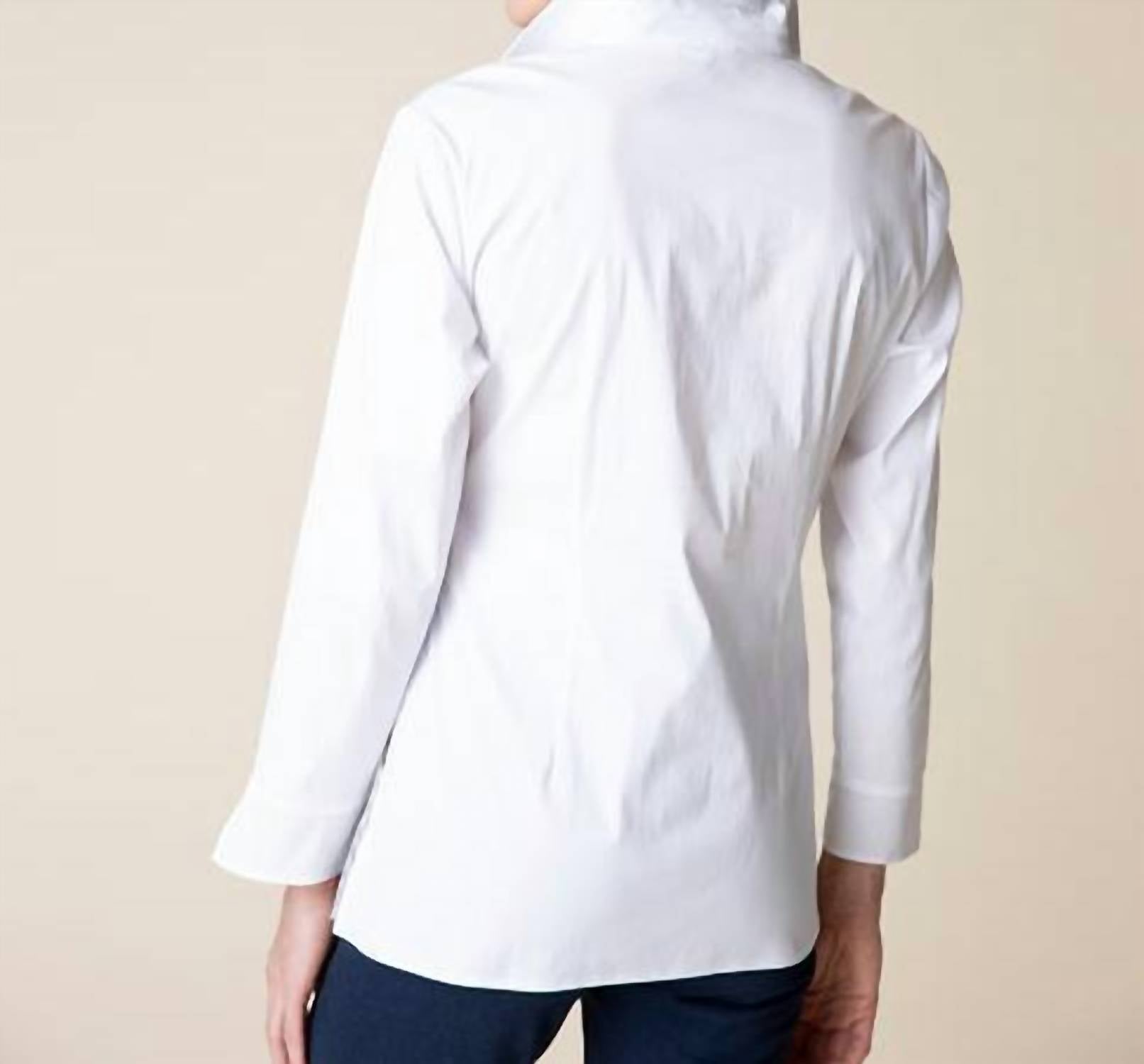 habitat Side Tie Blouse in white - women's shirt - detail view