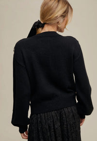 Listicle The Poppy Garden Knit Cardigan in multi - women's cardigan - alternate view