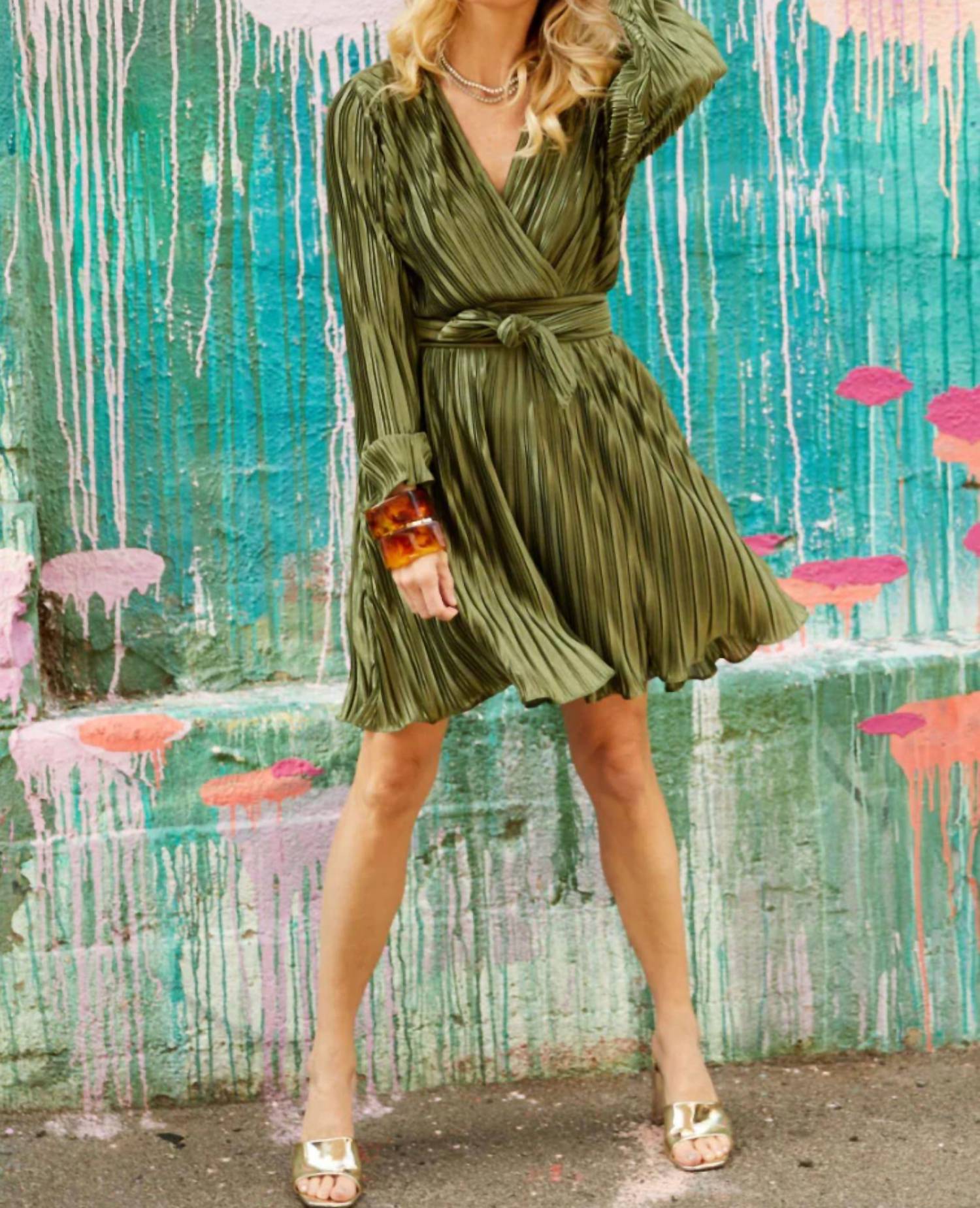 Buru - Pleated Mini Dress
