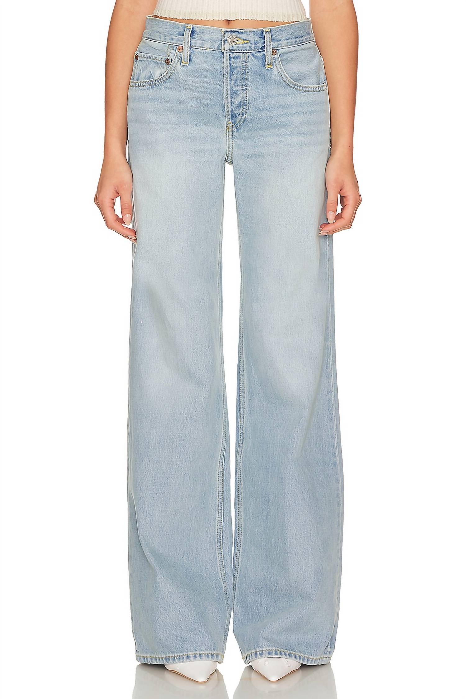 Re/Done - 70s Stovepipe Wide Leg Jeans