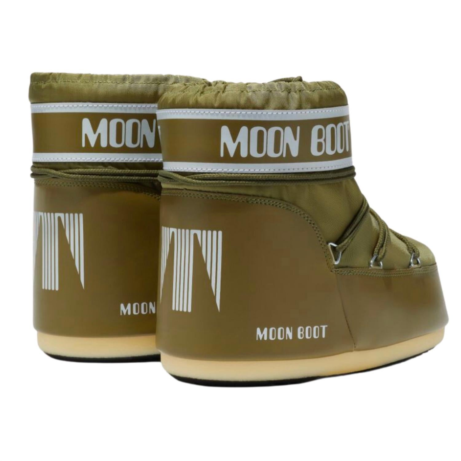 Moon Boot Women's Icon Low Nylon Boots in khaki - women's shoe - detail view