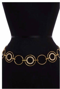 Kamberley Belts - Women's O Hoop Fashion Chain Belt