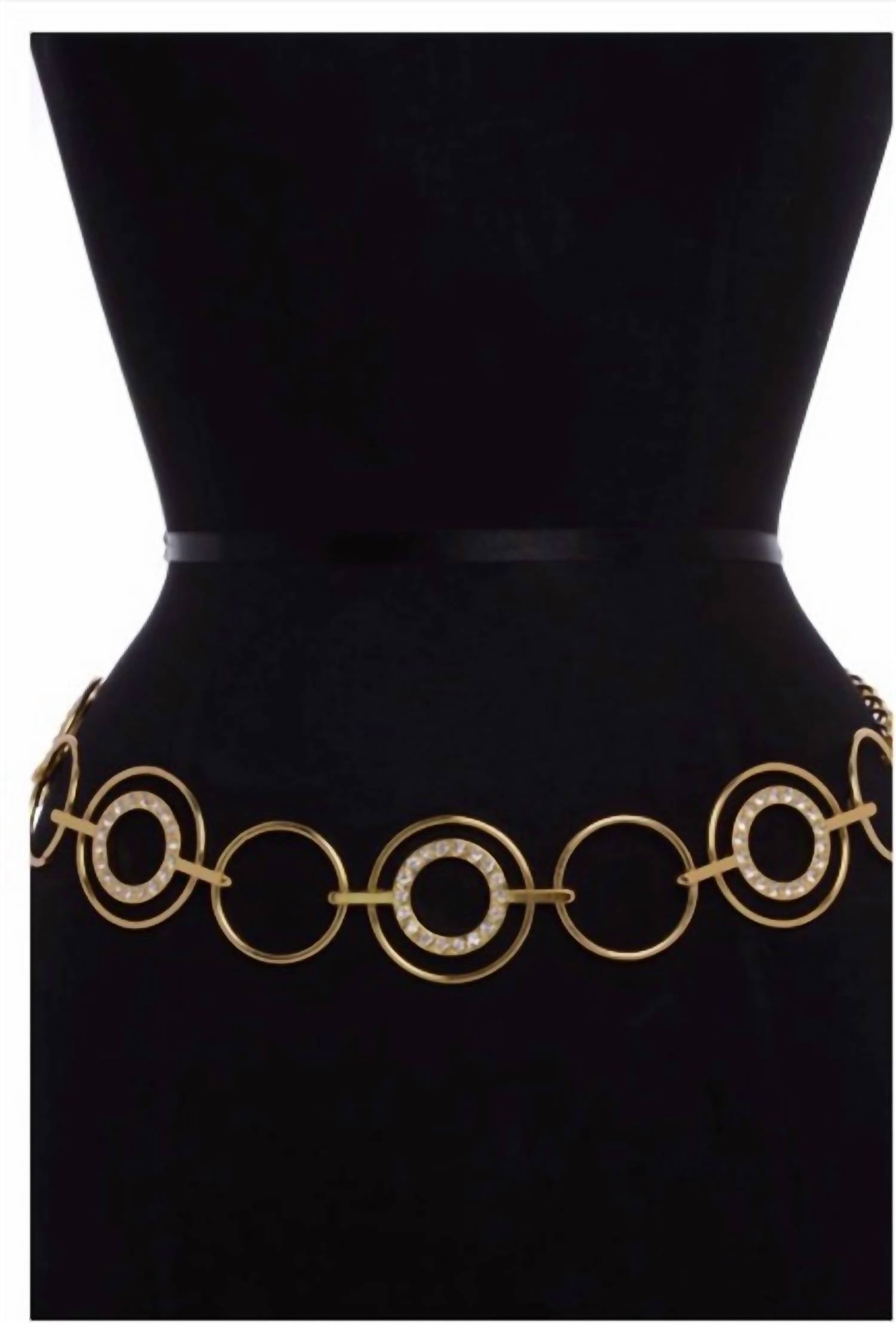 Kamberley Belts - Women's O Hoop Fashion Chain Belt