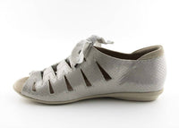Beautifeel Women's Edyta Sandal in silver snake print suede - women's sandal