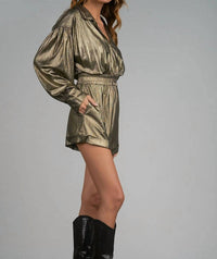Elan - Collared Long Sleeve Romper