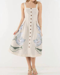 Emily McCarthy Constance Midi Dress in lavender fields - women's dress