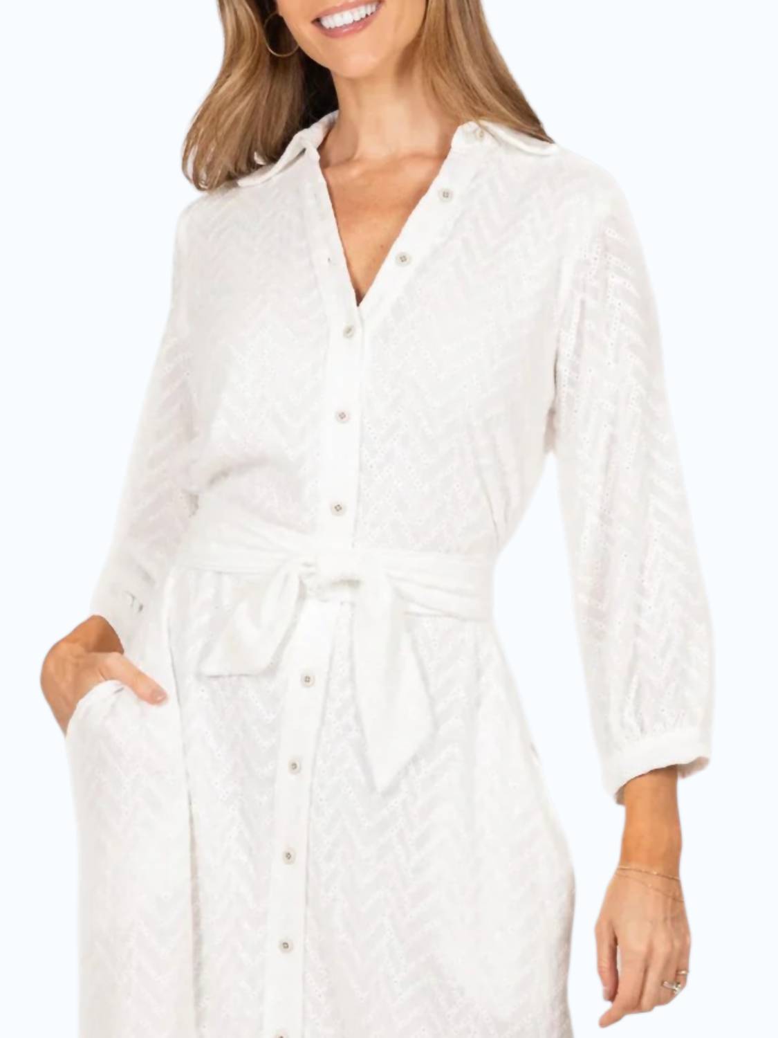 Willa Story Mae Dress in white - women's dress - detail view