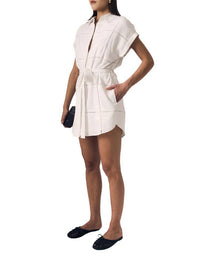 Le Jean - Eyelet Mini Shirtdress