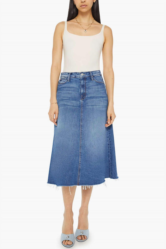 Mother - Circle Midi Frayed Skirt