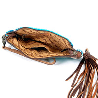 American Darling Women's Hand Tooled Saddle Blanket Crossbody Purse in tan - women's bag - view 4