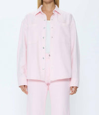 PISTOLA Elin Denim Shacket in blush - women's jacket