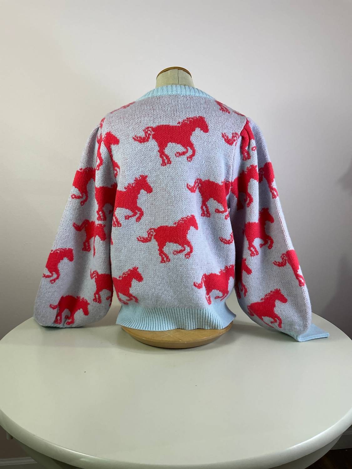 Style Usa - Horse Print Knit Sweater