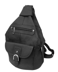 Roma Leathers - Women's Leather Backpack With Multi Compartments
