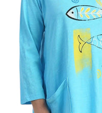 Jess & Jane - Mariner Mineral Washed Patch Pocket Cotton Top