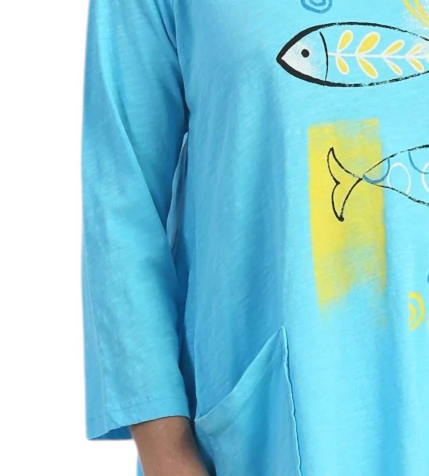 Jess & Jane - Mariner Mineral Washed Patch Pocket Cotton Top