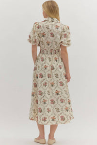 Entro - Sweet Floral Midi Dress