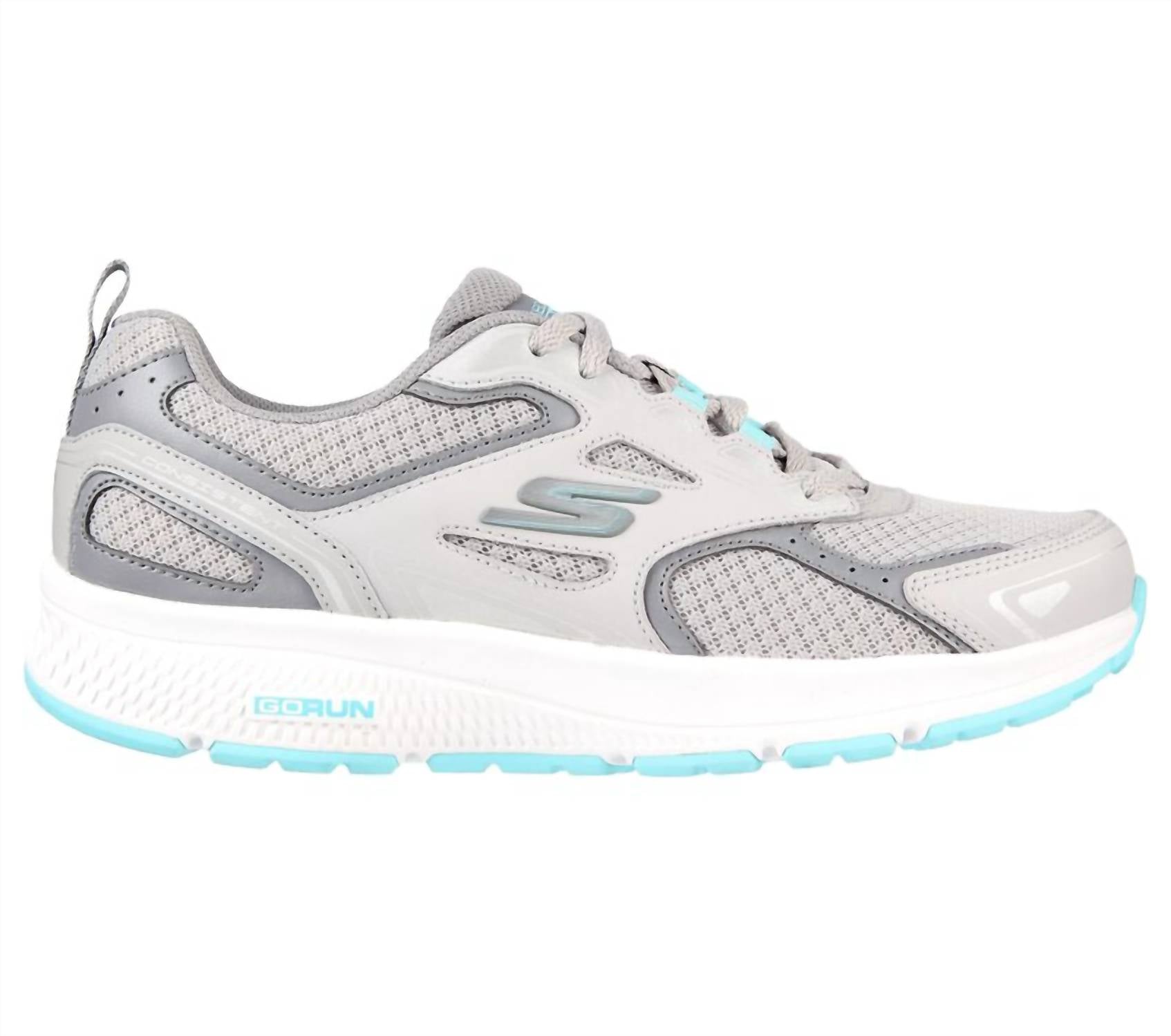 Skechers Women's Go Run Consistent Sneakers in gray turquoise - women's sneaker