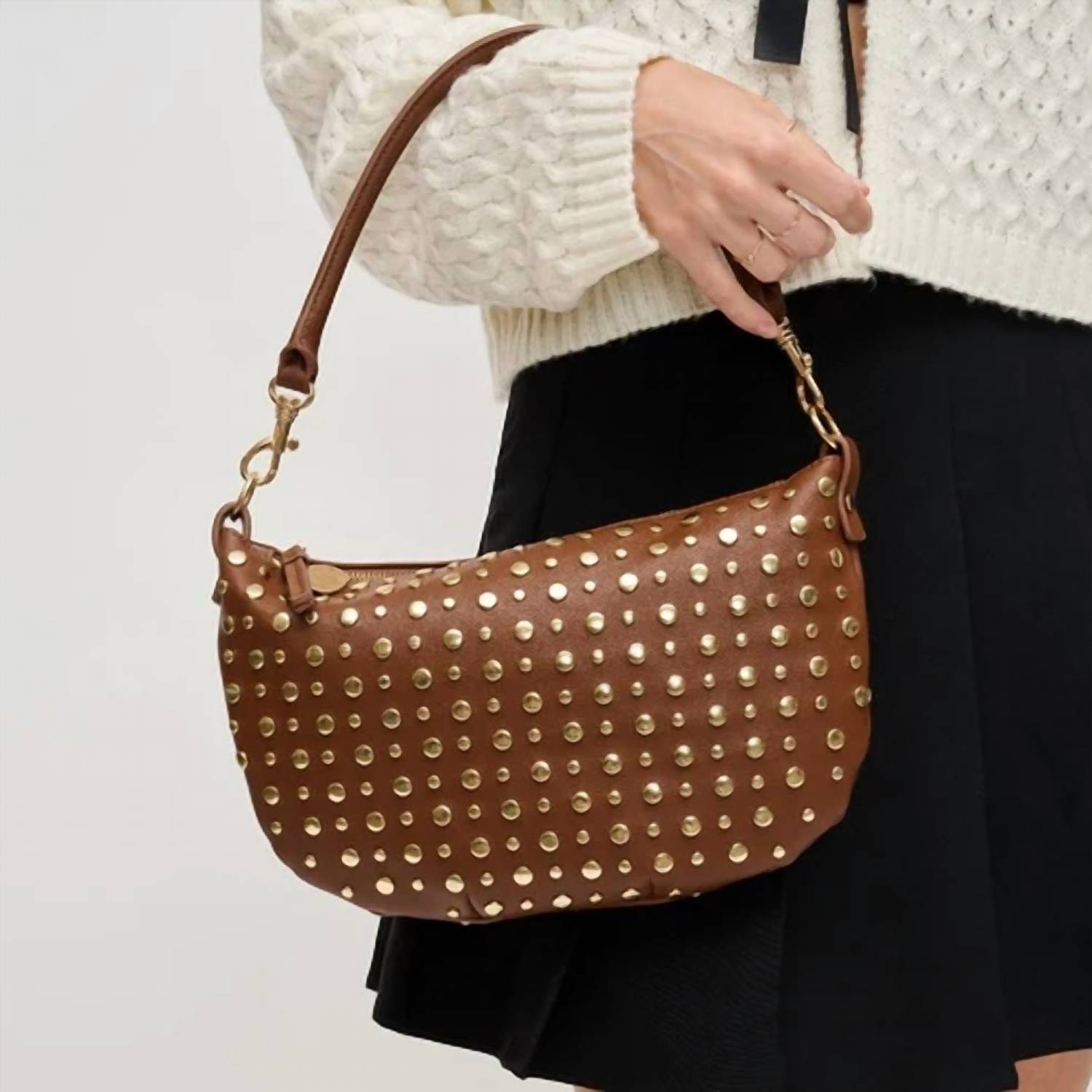Urban Expressions - Women's Jordan Studded Convertible Shoulder Bag