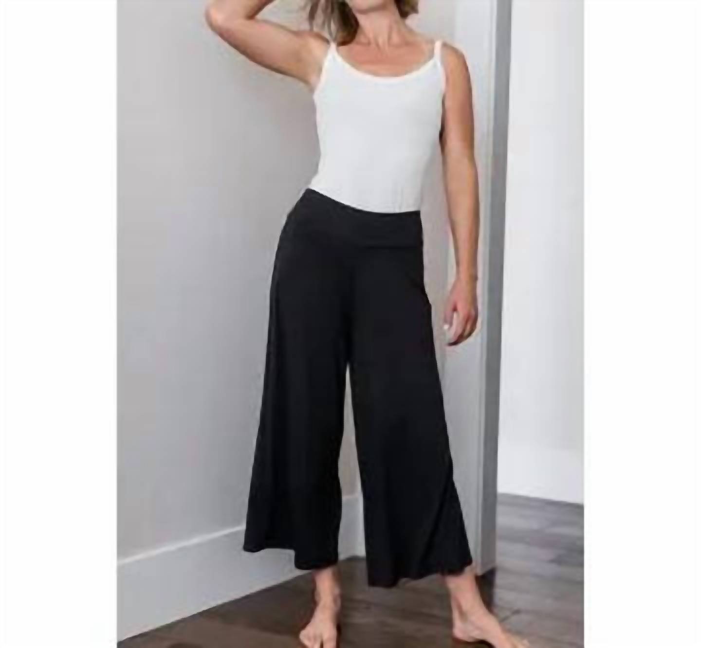 Yala - Delia Jaden Wide Leg Cropped Organic Bamboo Pant