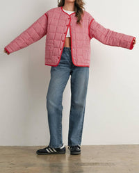 Buttermelon - Buttoned Quilted Puffer Jacket