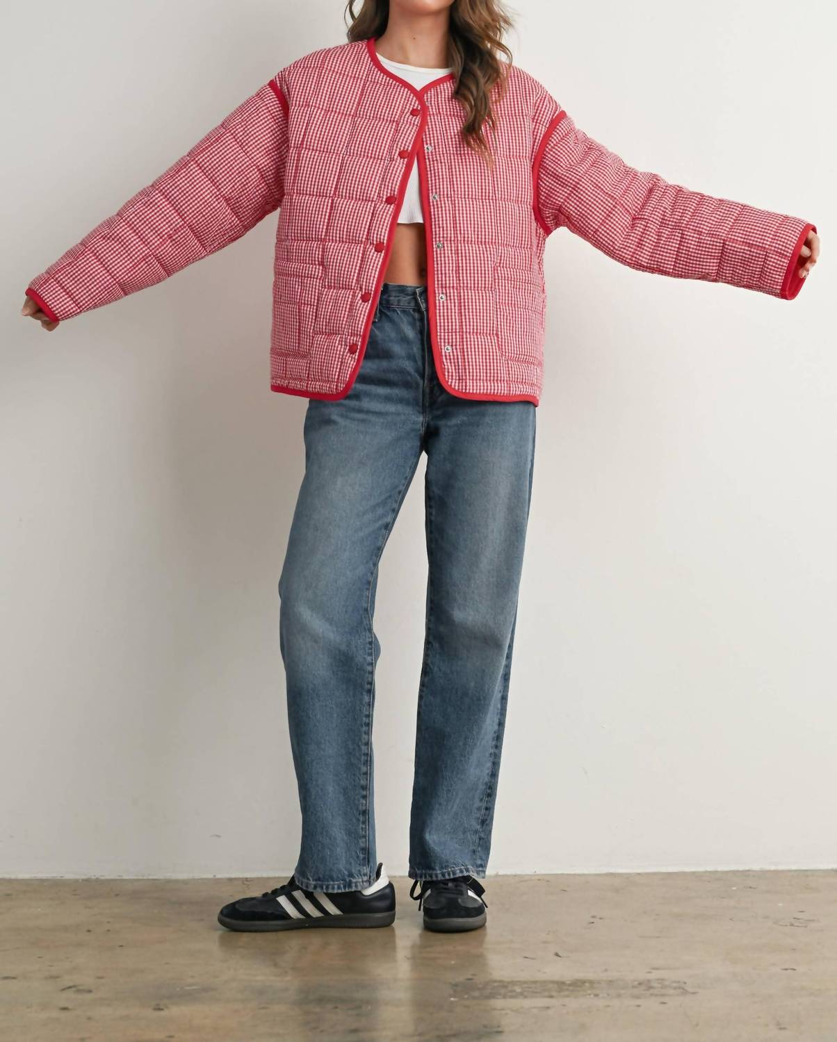 Buttermelon - Buttoned Quilted Puffer Jacket