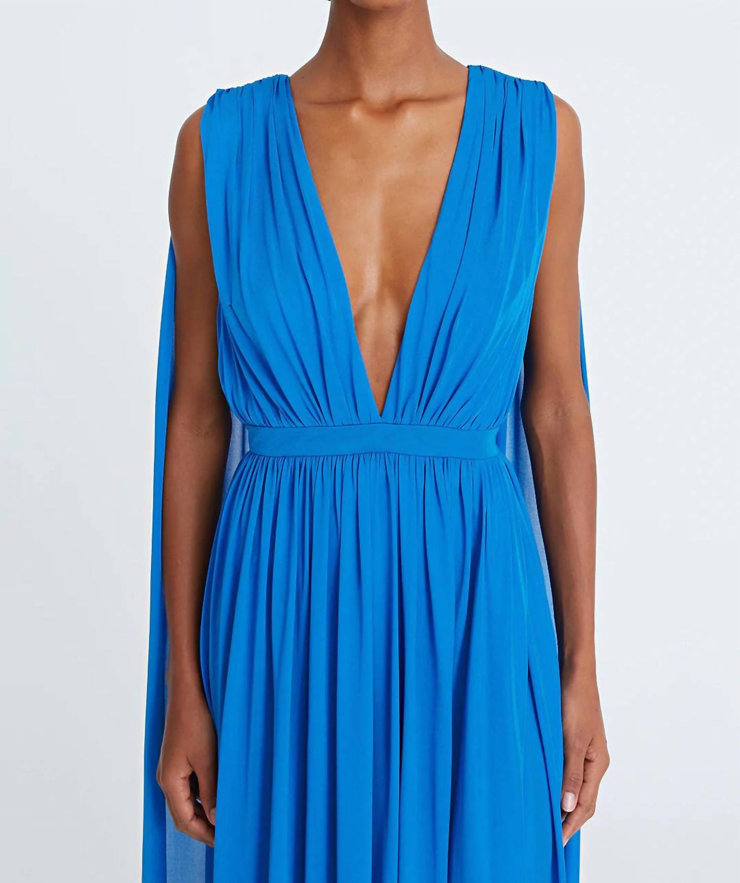 Halston Women's Ashley Jersey V Neck Dress - Blue - Size 6