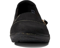 Clarks Women's Roseville Sky Loafer in black leather - women's flats - alternate view