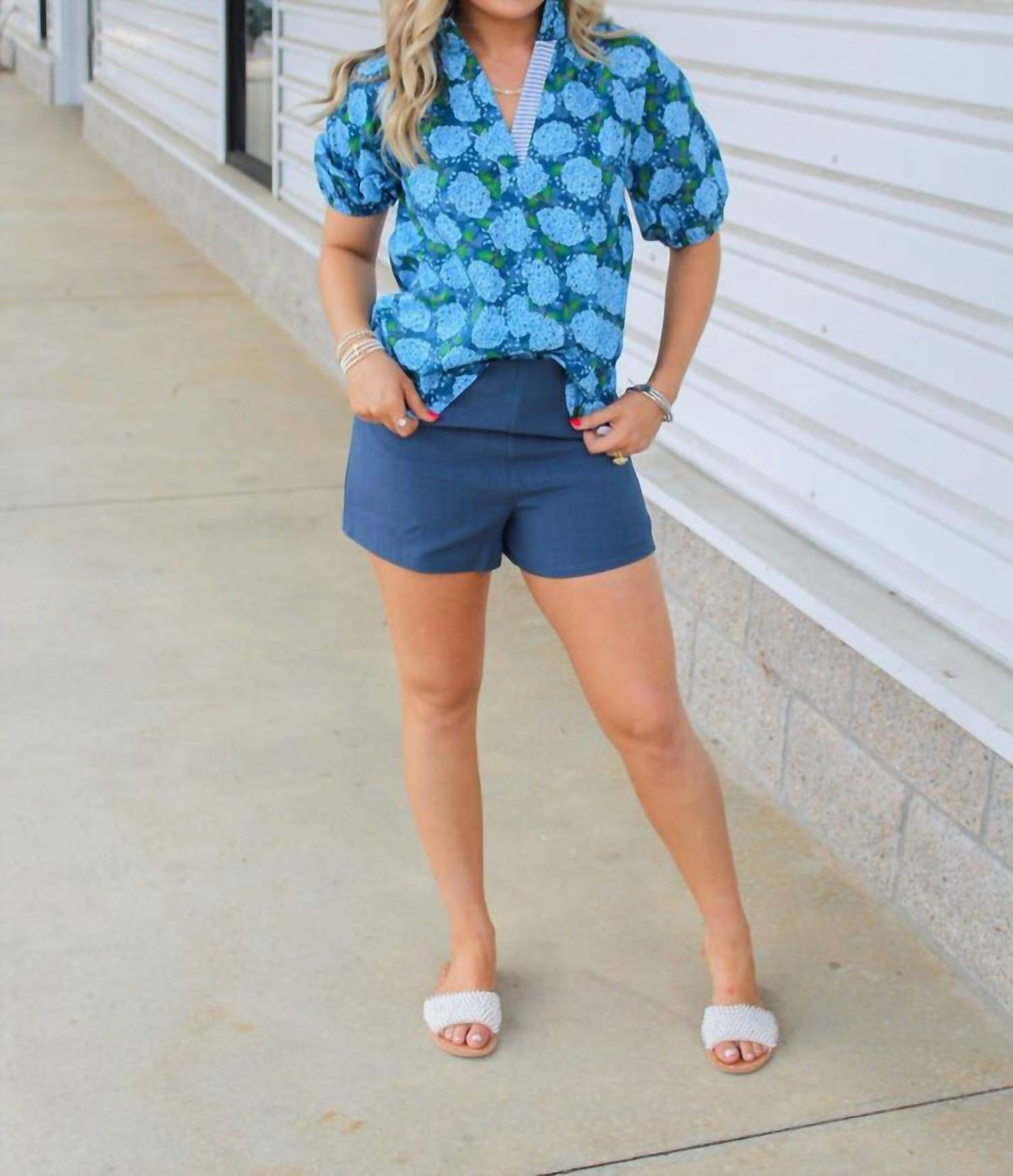 Thml - Puff Sleeve Flower Print Top