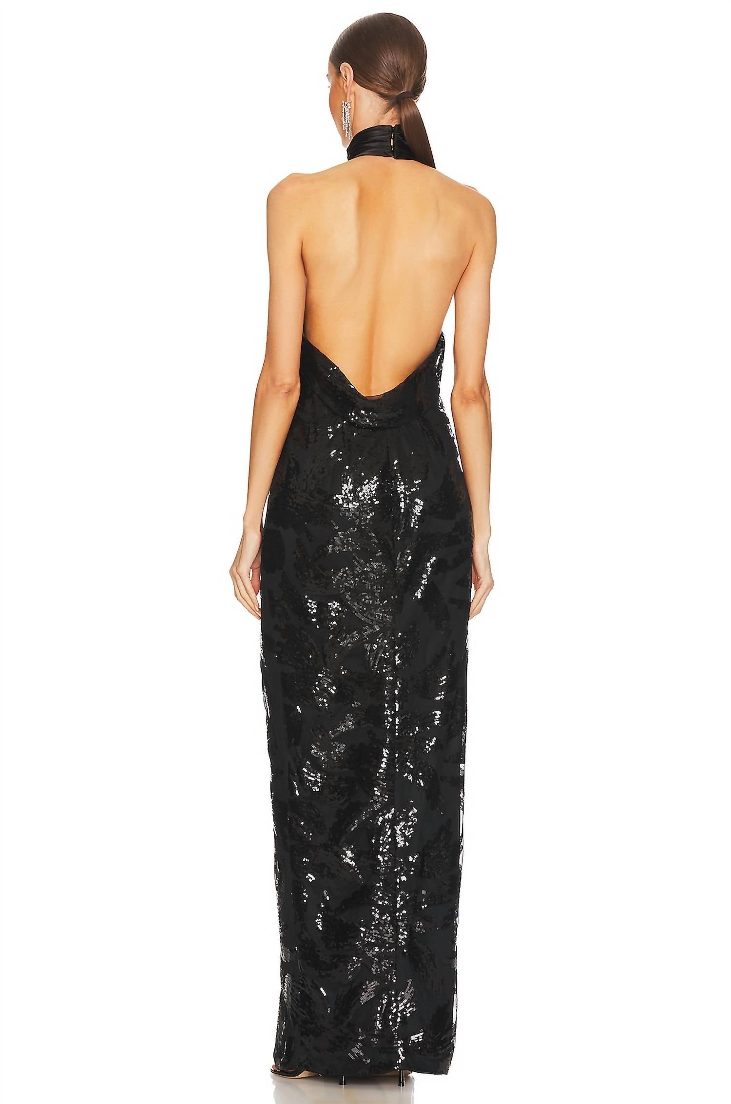 Katie May - Sidrit Gown Sequince Maxi Halter Dress