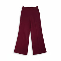 Jumper1234 Merino Wide Leg Joggers in burgundy - women's pants - view 4