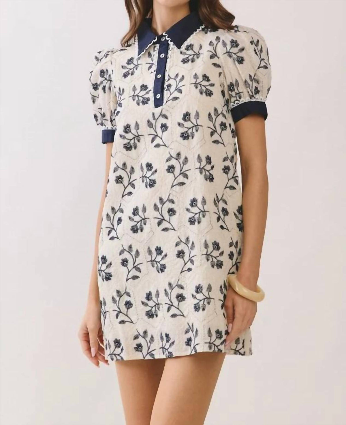 Pretty Follies - Floral Puff Sleeve Mini Dress