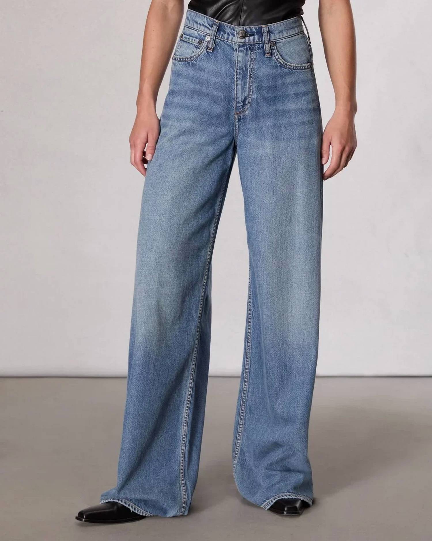 Rag & Bone - Featherweight Sofie Wide Leg Jeans