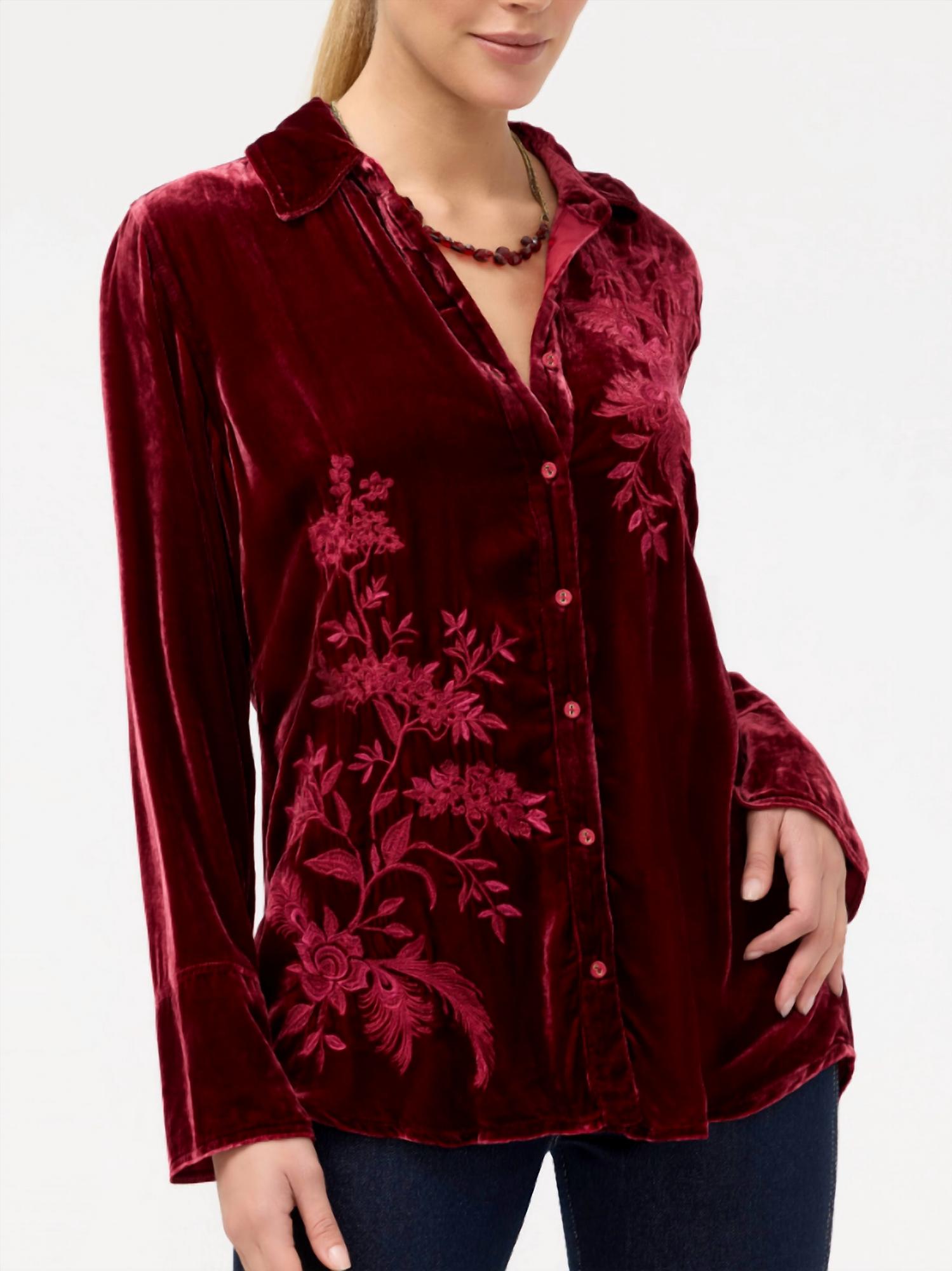 Johnny Was - Molly Velvet Vintage Button Down Shirt