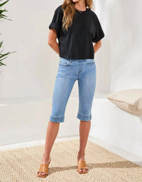 Tribal - Audrey Boundless Pull On Pedal Pusher Jeans