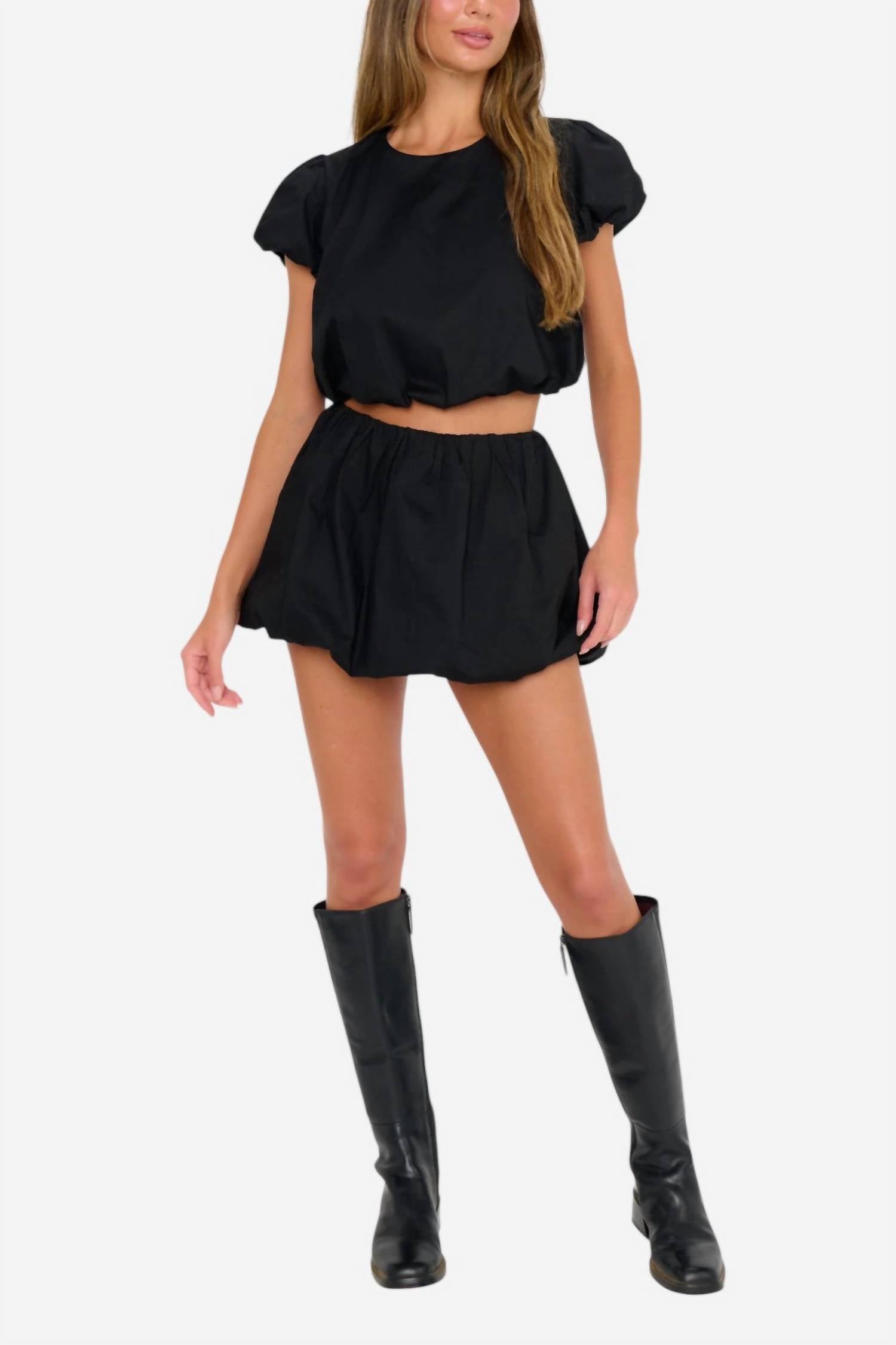 Show Me Your Mumu Highland Poplin Set in black - women's sleepwear - detail view