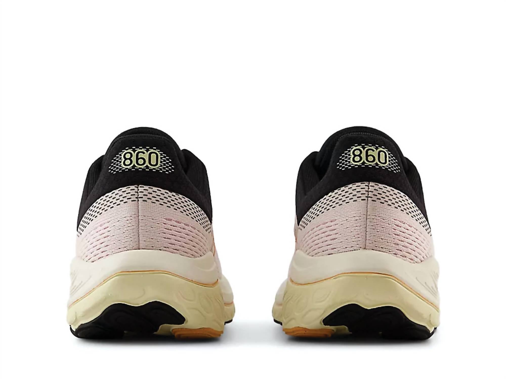 New Balance Women's Fresh Foam W860v14 Running Shoes in pink brown - women's shoe - alternate view