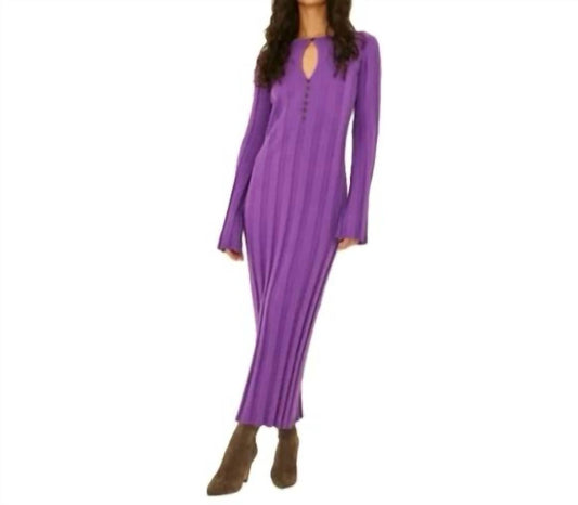 Something Navy - Ribbed Keyhole Sweater Dress