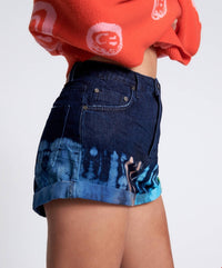One Teaspoon - Paint Dip High Waist Denim Shorts